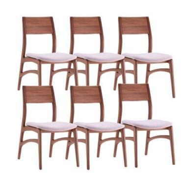 Imagem de Conjunto 6 Cadeiras Madeira Maciça Alento - Elegance Decor