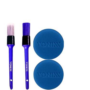 Imagem de Kit de Detalhamento Automotivo com 2 Pincéis de Limpeza e 2 Aplicadores VONIXX