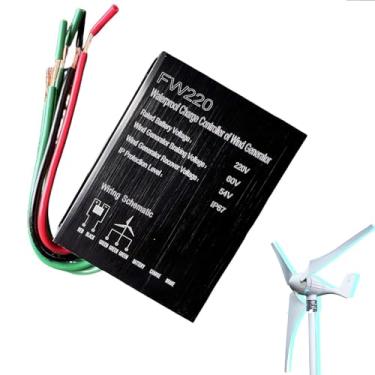 Imagem de HYZHANHONG Controlador de Vento 16000W 12V 24V 48V à Prova de Água MPPT para Gerador de Turbina Eólica para Todos os Tipos de Turbinas Eólicas (Preto),220v