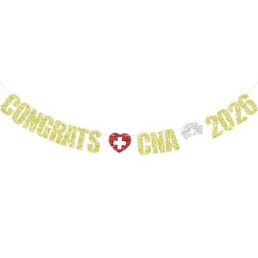 Imagem de Congrats CNA Banner, CNA 2025 Sign, Future Nurse/Doctor, Congrats RN, Enfermagem/Escola de Medicina Decorações de Festa de Formatura