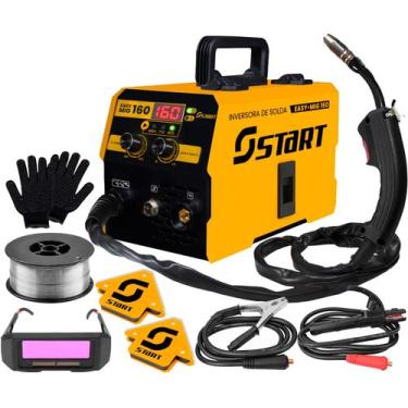 Imagem de Máquina Solda Inversora Mig 160a Sem Gás 3 Em 1 Tig Lift Eletrodo Easy