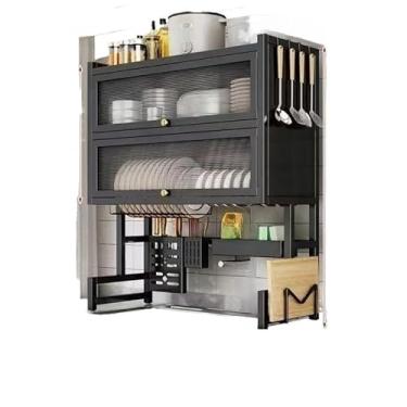 Imagem de Escorredor De Louça Suspenso Organizador Louça(E 3 andares 2 portas 75cm)