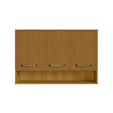 Imagem de Armário Triplo 120cm 3 Portas Criare - Ssx Multicoisas Freijo-ripado