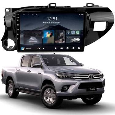 Imagem de Multimídia Adak 10P Hilux 2017 a 2024 2+64GB Quadcore Carplay Android Auto Gps