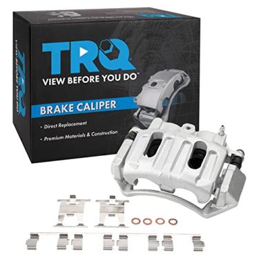 Imagem de TRQ Pinça de freio dianteira esquerda com suporte lateral do motorista compatível com Ford F-150 2004 F-150 Heritage 1999-2004