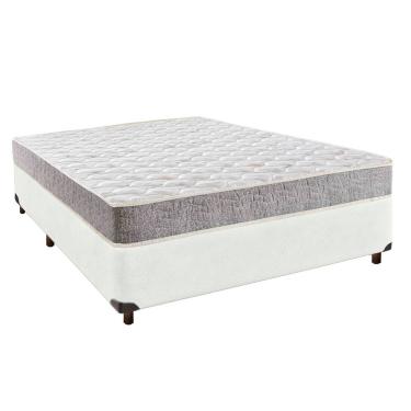 Imagem de Cama + Box Branco e Colchão D23 Casal - D23 Inducol