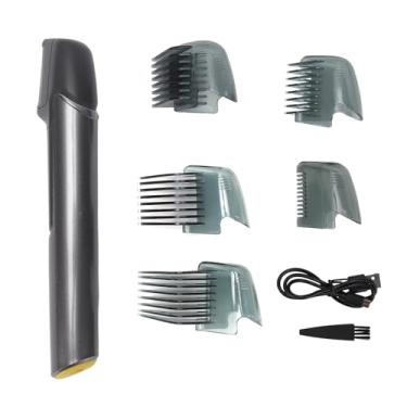 Imagem de ZJchao Aparador de Pêlos Corporais para Homens USB Recarregável Elétrico Bola de Virilha Aparador Púbico Com Braço Extensível 5 Peças Pentes Guia ABS Bateria de íon de Lítio 500mAh