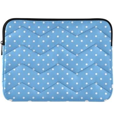 Imagem de Capa para laptop azul bebê bolinhas 13 a 14 polegadas capa universal para notebook capa fofa para laptop capa para MacBook 13 polegadas