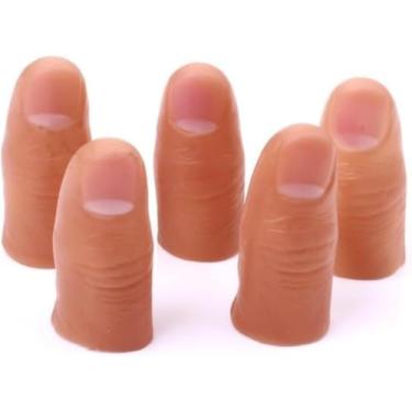 Imagem de Veloshine 5Pcs Hard Thumb Tip Finger, Magic Trick Fingers, Fake Magic Tricks Close up Magic Appear Vanish Magic Fake Finger Trick Prop Accessories