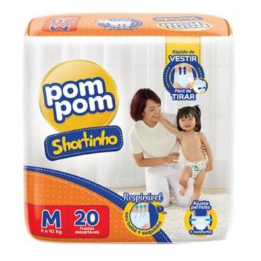 Imagem de Fralda Descartavel infantil Pom Pom shortinho M