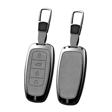 Imagem de Capa de couro para chave de carro, liga de zinco, compatível com incubatório jaecoo tigo 7 8 pro max omoda c5 plus arrizo 5 estilo(Gray ring)