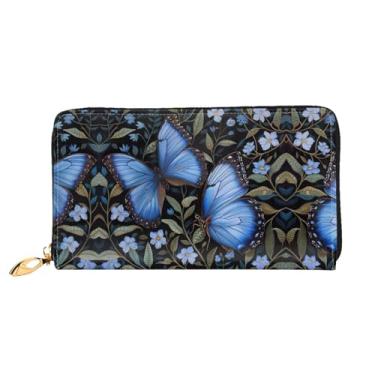 Imagem de XLLingL Carteiras de cartão de crédito impressas, bolsas longas de couro femininas, carteiras com zíper, carteira de viagem simples