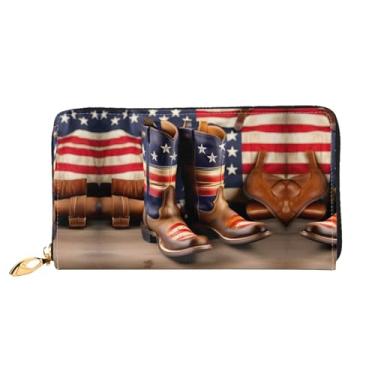 Imagem de XLLingL Carteiras de cartão de crédito impressas, bolsas longas de couro femininas, carteiras com zíper, carteira de viagem simples