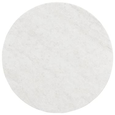 Imagem de Mesa de centro moderna, mesa de canto redonda, mesa de centro minimalista para sala de estar, corredor, quarto, jardim, terraço, branca (65 x 39,9 cm) (branca 65 x 39,9 cm)