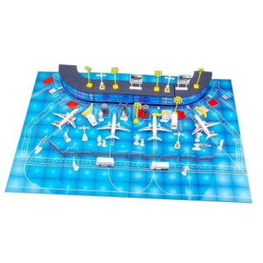 Imagem de menolana Conjunto de brinquedo de luxo com modelo de aeroporto, ideal para brincar de faz de conta com companhias aéreas. Brinquedo educativo e divertido para, 70 Peças