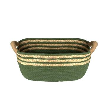 Imagem de Paramount Plásticos - Cesto De Fibra Natural e Algodão C/Alça Branco