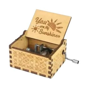 Imagem de Caixa De Música De Madeira Com Manivela 'You Are My Sunshine', Present