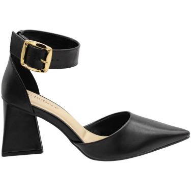 Imagem de Sapato Scarpin Salto Médio Triangular Bebecê Fivela Feminino
