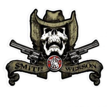 Imagem de Adesivo Smith & Wesson Caveira Adesivo Externo