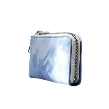 Imagem de Carteira feminina compacta com porta-cartões RFID com vários compartimentos para identidade, bolsa para moedas, opção 3, otimizada por palavras-chave, Azul, Cosmetic_case