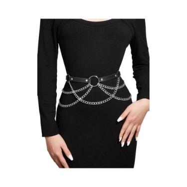 Imagem de Cinto De Corrente Feminino Estilo Gótico Urbano Acessório De Vestuário