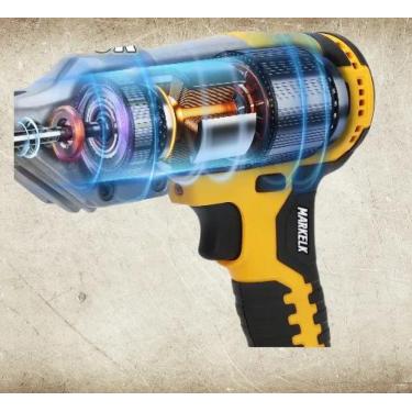 Imagem de Tesoura Alicate Aviação Chapa Metal Elétrica 2 Baterias Amarelo