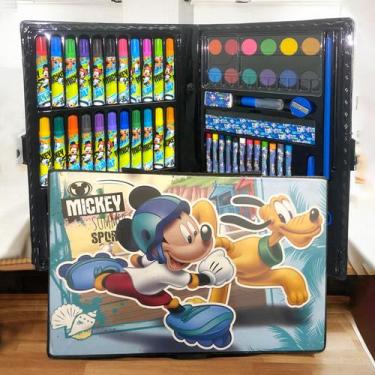 Imagem de Kit Escolar 80 Peças Mickey - Maleta Personalizada - Genérico