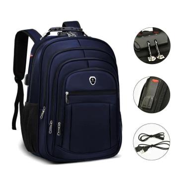Imagem de Mochila Escolar Grande Executiva Espaço Para Notebook Anti Furto Trava Com Senha-Unissex
