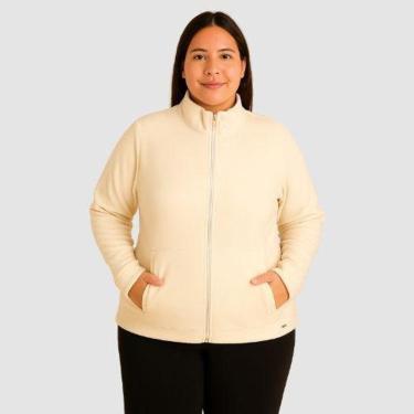 Imagem de Jaqueta Feminina Plus Size em Poliéster com Zíper e Bolsos Laterais-Feminino
