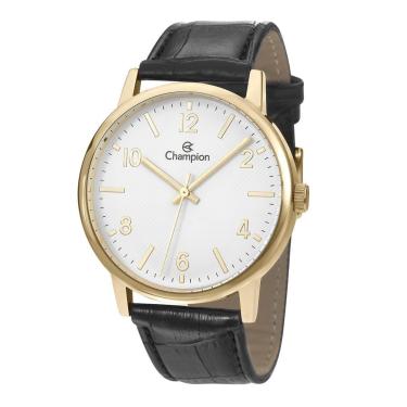 Imagem de Relógio Masculino Champion Casual Dourado Pulseira Preta-Unissex