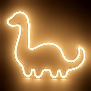 Imagem de Led Neon Decorativa Dinossauro Minimalista Quarto Infantil - - Comerci