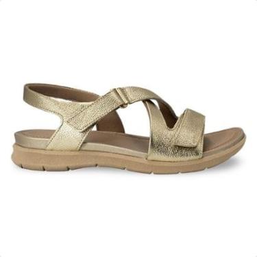 Imagem de Sandália Usaflex Feminina Plataforma Couro Fecho-Flex Casual AA30018-Feminino