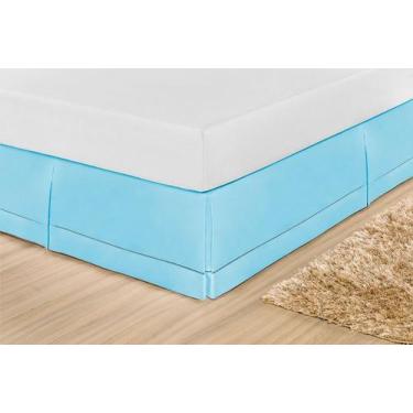 Imagem de Saia Box King 200 Fios Ponto Palito - Rafaloro, Azul