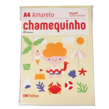 Imagem de Papel A4 Chamequinho 100 Folhas Amarelo Chamex