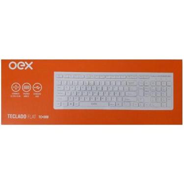 Imagem de Teclado Multimidia com Fio OEX FLAT 104 Teclas TC300 Branco