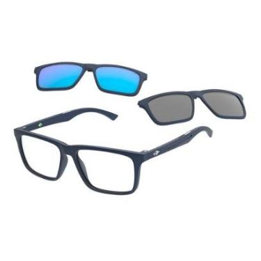 Imagem de Armação De Óculos Mormaii Swap 4 Magnetic M6174k2955 Azul Fosco-Masculino