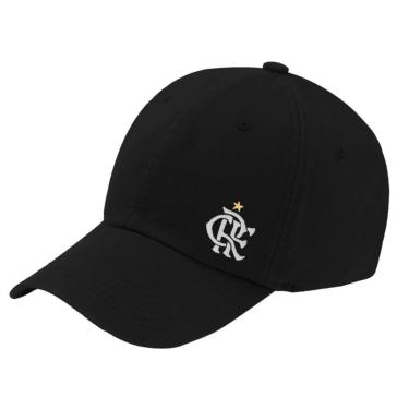 Imagem de Boné Flamengo Bordado Crf Licenciado Aba Curva Preto-Unissex
