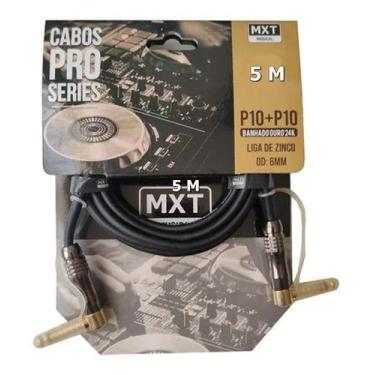Imagem de Cabo Guitarra Pro Series P10 P10 90º Pedal 6mm 5 Metros Mxt