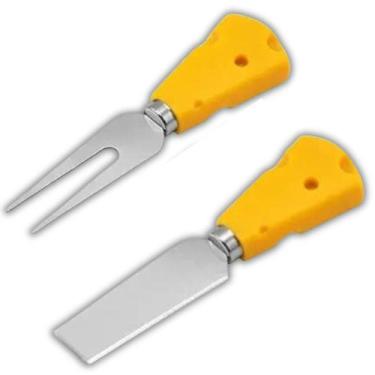 Imagem de Jogo kit de 2 Peças para Cortar Queijo Faca e Garfo Frios - LIP