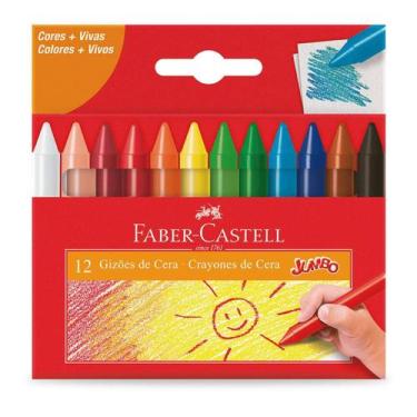 Imagem de Giz de Cera Jumbo - 12 Cores - Faber Castell