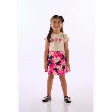 Imagem de Conjunto Blusa Saia Short Up Baby, Bege