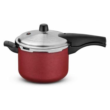 Imagem de Panela de Pressão Tramontina Vancouver Effect Alumínio Antiaderente Starflon Max 4,5L Vermelha