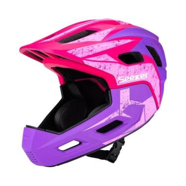 Imagem de Capacete Infantil Integral Para Bicicleta Com Protetor De Queixo Remov
