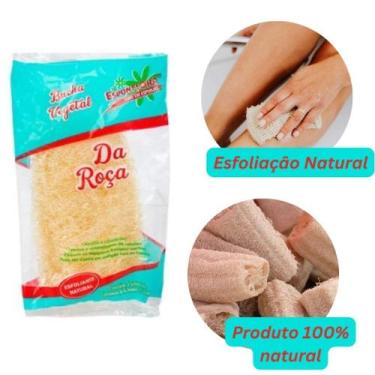 Imagem de Kit 12 Unidades Esponja Bucha Vegetal da Roça Esfoliação 100% Natural 