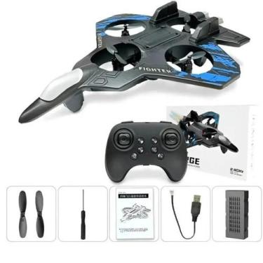 Imagem de Drone Avião Controle Remoto Infantil com Luz LED aviao drone - F1Drone