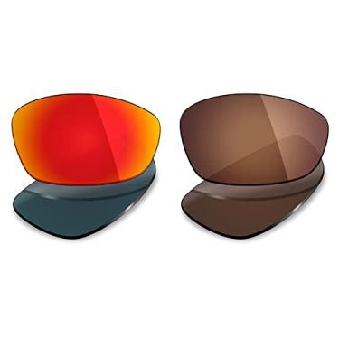 Imagem de 2 pares de lentes polarizadas de substituição da Mryok para óculos de sol Oakley Blender – Opções