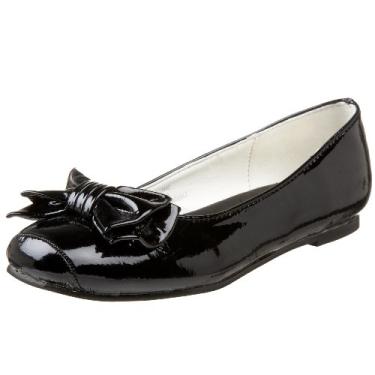 Imagem de Laura Ashley Sapatilha de balé LA6487 para criança pequena/criança grande, Patente preta, 3 Little Kid