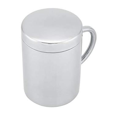 Imagem de Caneca de café de aço inoxidável, copo de aço inoxidável durável, caneca isolada, para copos de cozinha doméstica escritório (L)