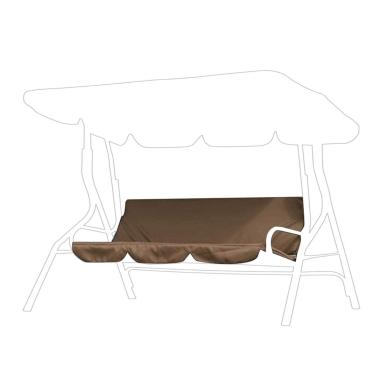 Imagem de Almofada de balanço ao ar livre, rede de balanço para pátio jardim capa de almofada de 3 assentos impermeável proteção de tecido 150 x 50 x 10 cm (marrom)