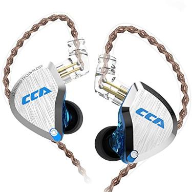 Imagem de CCA Fones de ouvido intra-auriculares C12 5BA 1DD híbrido HiFi IEM Fones de ouvido com isolamento de ruído estéreo com fio para músicos audiófilos cantores DJ